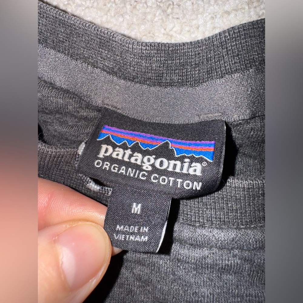 Patagonia Men's Organic Cotton Quilt Crewneck Sweatshirt Pullover Forge Grey M - Picture 6 of 7